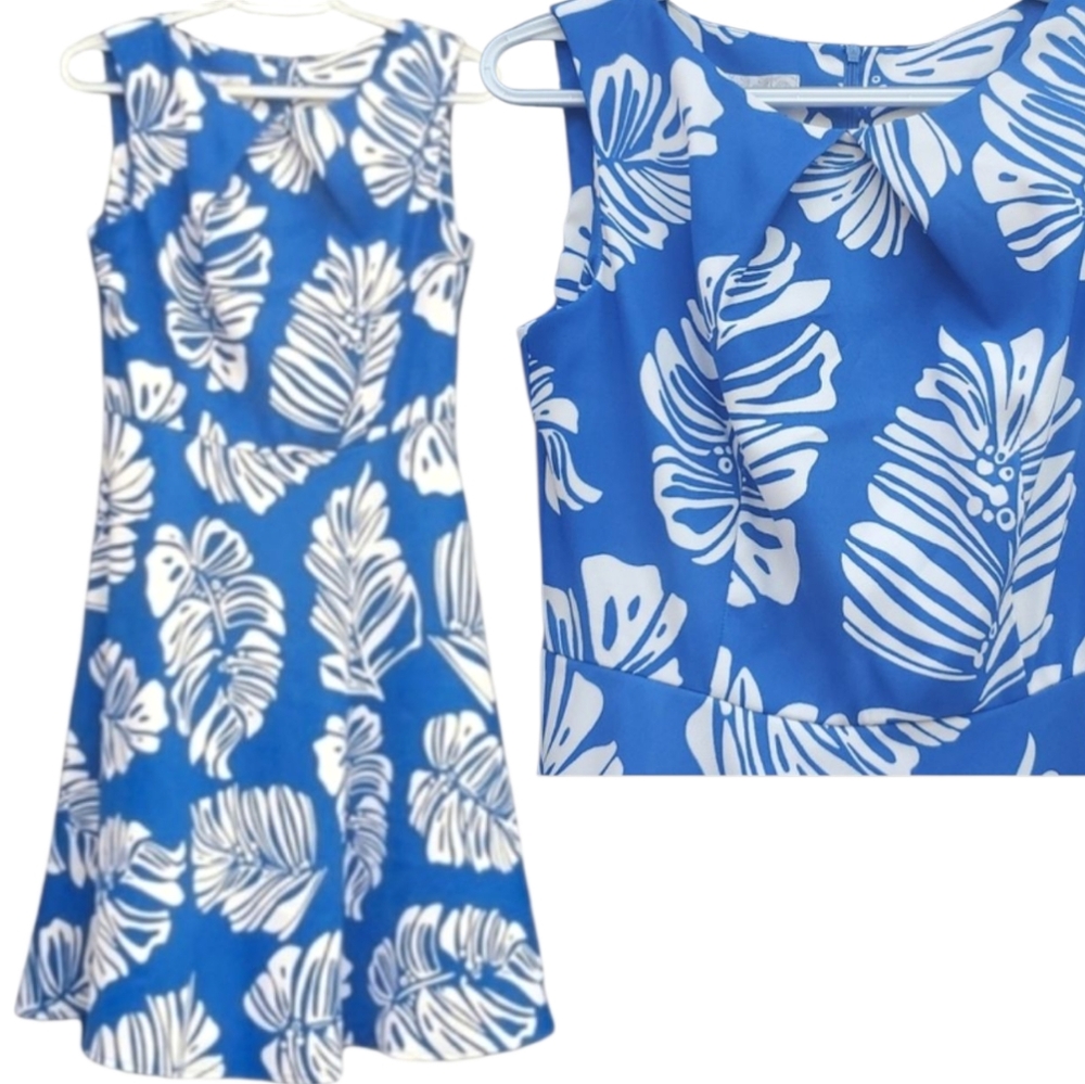 Dress Barn Tropical Hawaiian Floridian Cruise Sleeveless Dress 6